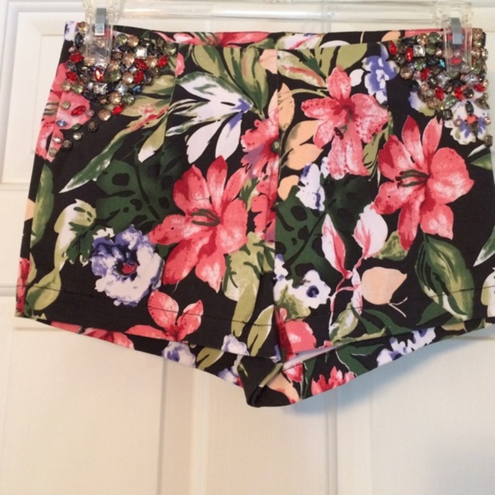 English Rose jeweled shorts